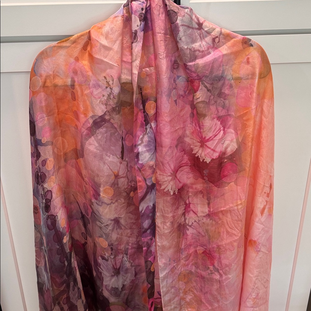 Anthropologie silk wrap scarf - Picture 2 of 4